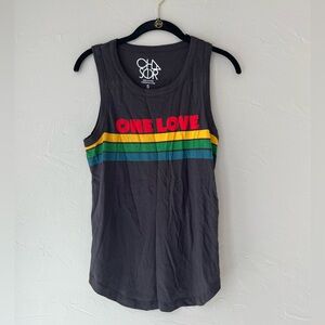 ❤️CHASER ONE LOVE VINTAGE WASHED TANK TOP S